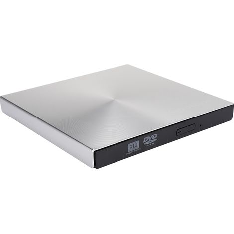 Lecteur optique externe USB 3.0 pour ordinateur de bureau et portable, graveur DVD compatible Windows 98/ME/2000/XP, gris argenté (1/5)