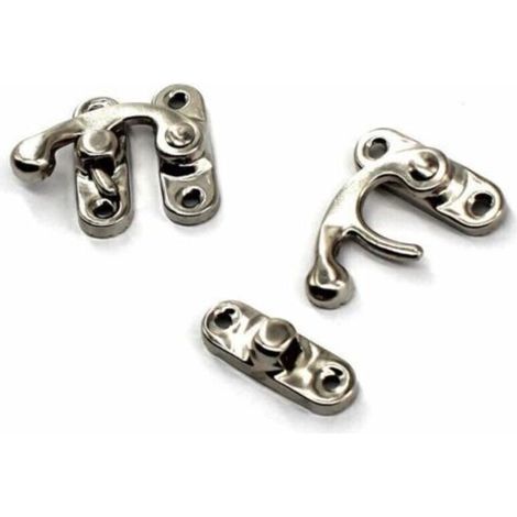 Lot de 20 loquets de verrouillage vintage plaqué nickel avec bras oscillant gauche,de (1/4)
