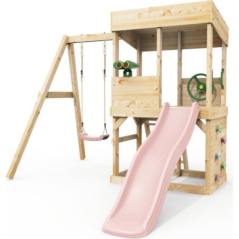 Rebo Lookout Tower with Single Swing, Wave Slide and Adventure Pack (1/4)