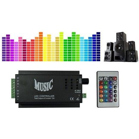 Controleur piloté par le son pour ruban LED  RGB 12V (1/2)