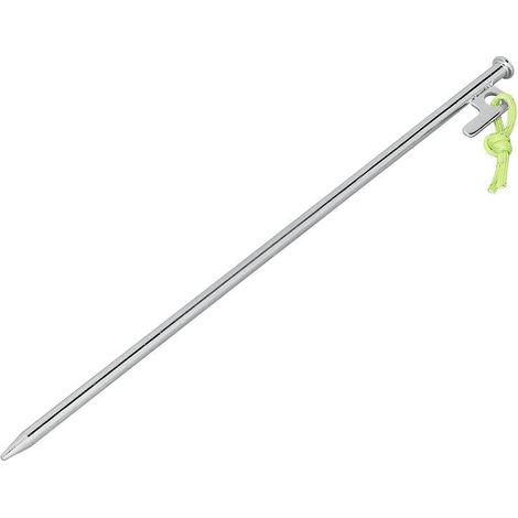 Picchetto da roccia 40 cm in acciaio zincato con gancio a P Heavy Duty