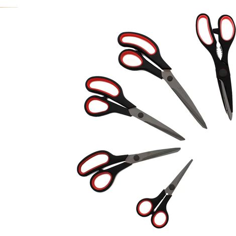 Forbici - Set, rivestite in titanio, 5 pezzi (1/4)