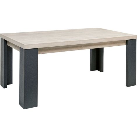 Table Rectangulaire 180cm finition chêne clair et gris ardoise - HADÈS (1/5)