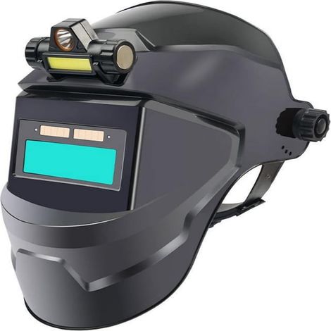 Masque de Changement de LumièRe Automatique Intelligent avec Lampe Frontale Couvre-Chef Masque de Protection Masque de Soudage
