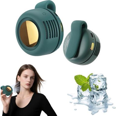 Mini-Tragbarer Clip-Ventilator, kleiner wiederaufladbarer, geräuscharmer Ventilator ohne Rotorblätter mit 3 Geschwindigkeitsstufen für bessere Kühlung von Hemd und Taille. (1/5)
