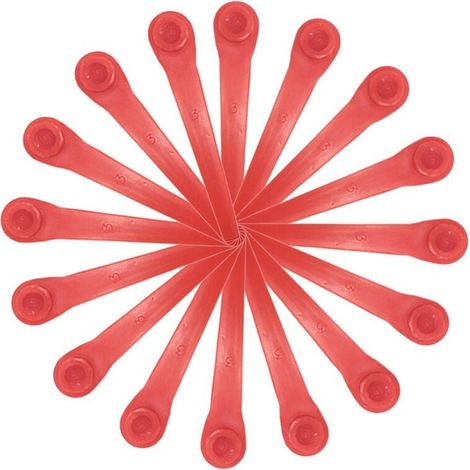 Lot de 100 lames en plastique compatibles avec les coupe-bordures Gardena, lames de rechange pour coupe-bordures sans fil (1/4)