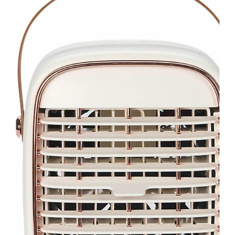 [Ventilador evaporativo] Ventilador USB silencioso y portátil con correa de transporte para el hogar, la oficina y el coche, color blanco. Depósito de agua grande, ABS/PP, ligero (500 g). (1/4)
