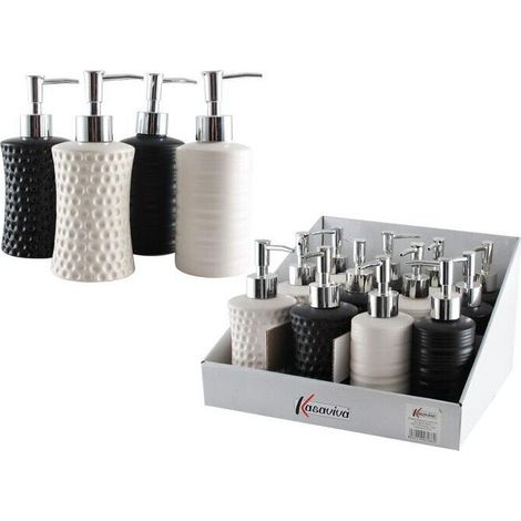 DISPENSER SAPONE PER BAGNO O CUCINA BLACK & WHITE COLORI ASSORTITI