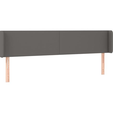 Maison Exclusive - Kopfteil mit Ohren Grau 183x16x78/88 cm Kunstl