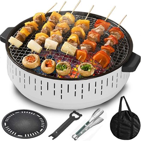 Barbecue au charbon de bois, gril de table, réchaud de camping multifonctionnel et portable (1/5)