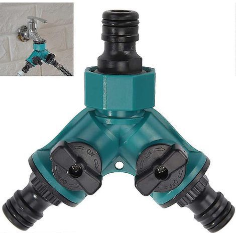Garden Hose Fitting 2-Way Valve with Shutoff Valve 2-Way Garden (1/3)
