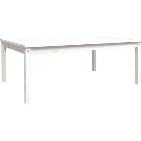 Mesa de jardín madera maciza pino blanco 121x82,5x45 cm vidaXL
