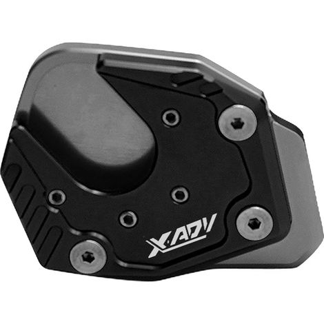 (gris noir xADV) Compatible avec HONDA X ADV XADV 750 NC750X/S 2017 2018 2019 2020 2021 2022 2023 2024 Béquille latérale, extension, plaque de support maxpower (1/4)