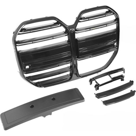 Grille de calandre avant BMW Serie 4 G26 Gran Coupe de 2021 a 2025 Noir brillant-42673407 (1/4)