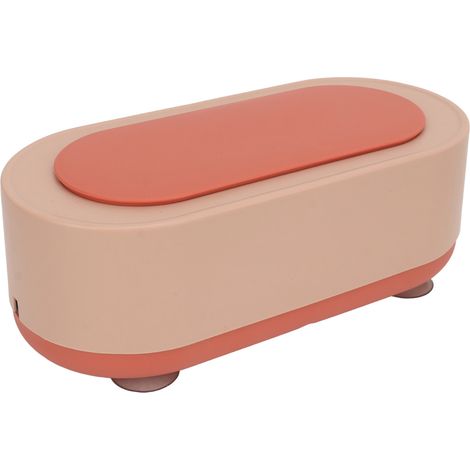 Mini nettoyeur à ultrasons rechargeable ovale multifonctionnel pour bijoux, montres, lunettes et bagues (rose) (1/5)