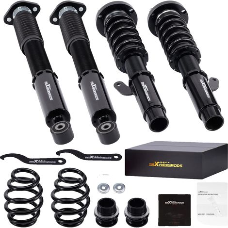 Sospensione coilover, altezza regolabile da 1 a 3 pollici, 24 livelli di smorzamento, rigidità molla anteriore 8 kg/mm, rigidità molla posteriore 7 kg/mm, ammortizzatore a doppio tubo (1/5)