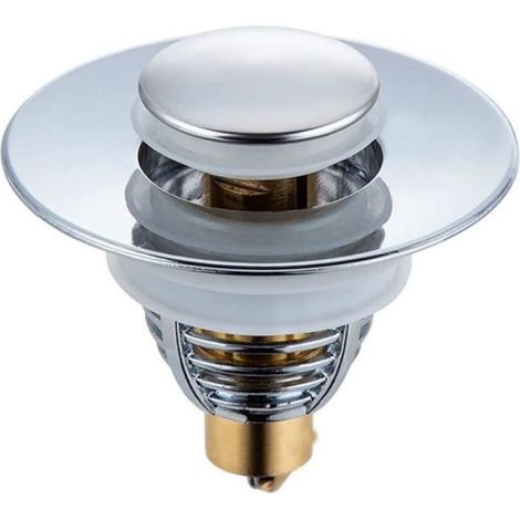 Bouchon de lavabo pop-up universel - Filtre de drainage amovible avec 3 joints, pour lavabo, baignoire et cuisine (1/3)