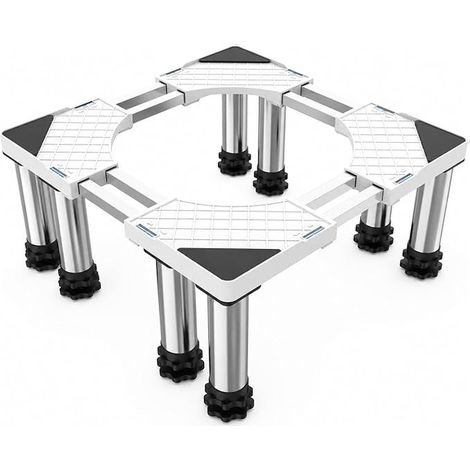 Base de Réfrigérateur Machine à Laver Réglable Adjustable 54.5-67cm 17.5-20.5cm avec 8 pieds + 8 tubes Charge 500KG Support Machine à Laver (1/2)