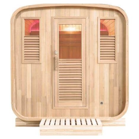 Sauna a vapore 6 posti da esterno Gaia Nova Épicéa con cromoterapia