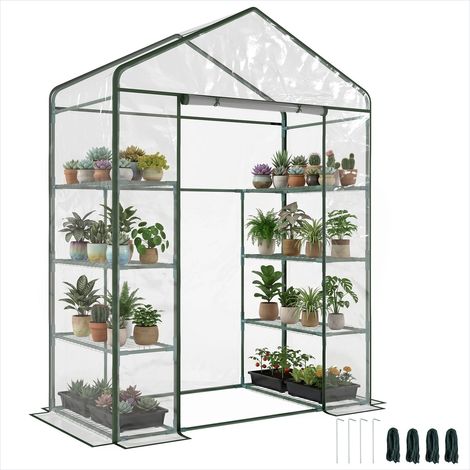 Serre de jardin 8 tablettes bâche PVC 143 x 73 x 195 cm (1/5)