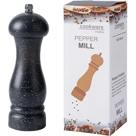 Moulin à poivre réglable en bois avec broyeur céramique - épices (1/5)