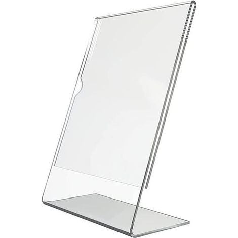 Porta Messaggio A4 supporto verticale in acrilico trasparente - Porta avvisi per ristoranti, hotel, bar, ufficio - Formato A4 (1/5)