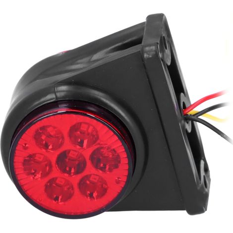 Feu de position latéral à LED bicolore rouge et jaune 12-24 V, étanche IP65, universel pour voiture, camion et remorque (1/5)