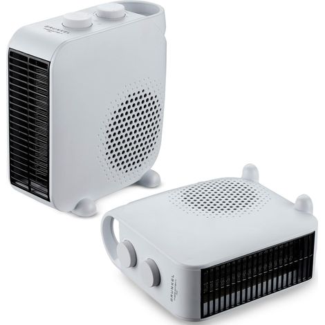 Radiateur soufflant, 2000 W, 2 niveaux de puissance, thermostat réglable, fonction ventilateur, utilisation horizontale ou verticale, protection contre la surchauffe, design (1/5)