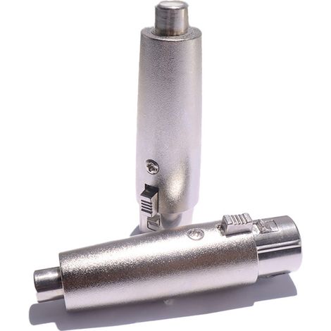 RCA female to XLR female connector with pure copper core, RCA to XLR female audio/video adapter for amplifier (1/4)
