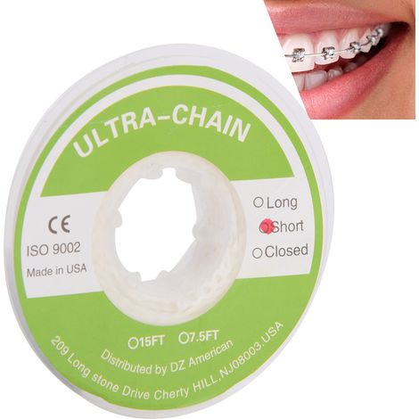 Élastique dentaire en chaîne pour appareil orthodontique - Couleur blanche (1/5)