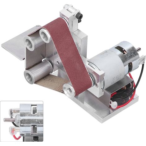 Ponceuse à bande mini électrique 30mm, polisseuse DIY 7 vitesses DC12-24V, ponçage précision, prise UE 110-240V (1/5)
