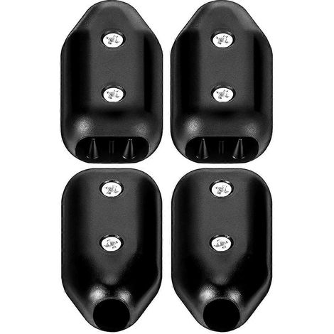 Lot de 4 serre-cordes de 5/8 pouce, grands serre-cordes réutilisables, connecteurs de corde en plastique noir, adaptés à (1/5)