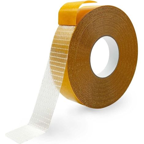Ruban adhésif double face multifonctionnel – idéal pour fixer les coussins de canapé, les paillassons, etc. – 1 rouleau, 20 mm x 50 m (1/5)