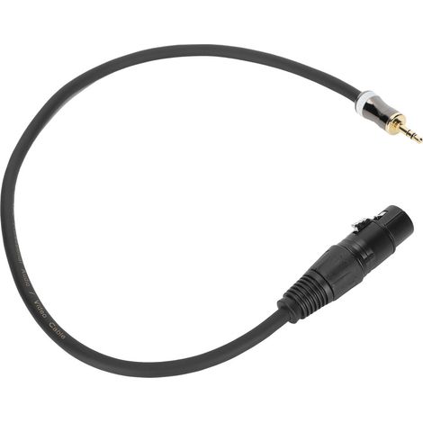 Câble Microphone XLR Femelle vers Jack 3.5mm Mâle - Cordon Audio Professionnel Équilibré (0.5m) (1/5)