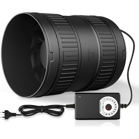 150mm Ventilateur Extracteur d'air Réglable, 19W 587 m³/h entilateur d'extraction DC Moteur avec Contrôleur de Vitesse Variable Extracteur d'humidité pour Caves, Garages, Tente de Culture (1/2)