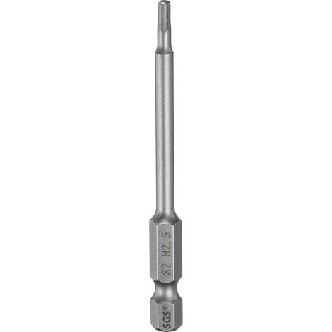 Embout de Tournevis Hexagonal 2.5mm Métrique Pointe Plate 1/4" Tige Hexagonale 80mm (3.15") Longue Magnétique Embouts de Tournevis à Douille Hexagonale (1/5)