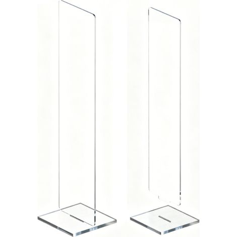 Lot de 2 tableaux mémo pour ordinateur portable, en acrylique transparent, détachables et portables, avec porte-notes adhésifs. Accessoires de bureau pour ordinateur portable. Dimensions : 32 x 8 cm / (1/5)