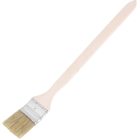 2 inch Wide Wooden Handle Metal Ferrule Faux Bristle Head Brush-- (1/5)