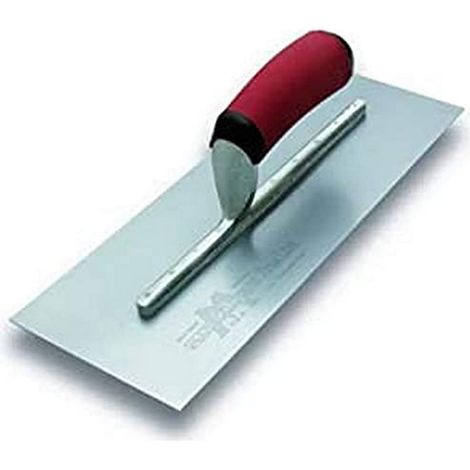 Frattazzo lisciante Marshalltown PermaShape, forma piatta, con manico Durasoft, in acciaio inossidabile, perfetto per stuccatori e stuccatori, 279x114 mm (1/4)