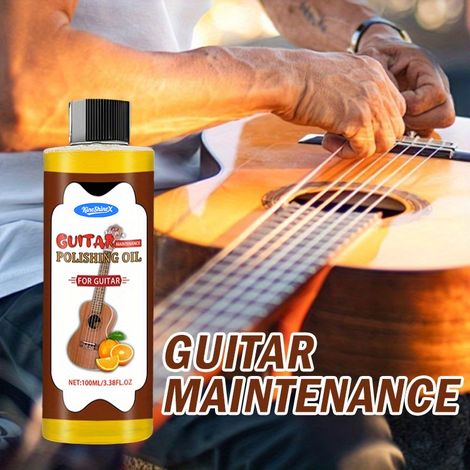 Gitarrenpflegeprodukt, Holzpflegeöl mit Finish-Verbesserer und Politur, Bienenwachs, staubabweisend und oxidationshemmend – 2-in-1-Instrumentenpflegeöl (1/5)