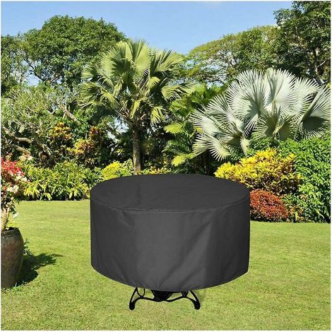 Garden Furniture Cover 210d Oxford Waterproof Fabric Furniture Cover Garden Table Cover Tarpaulin With Rope And Locking Buckle-Round-227100cm (1/3)