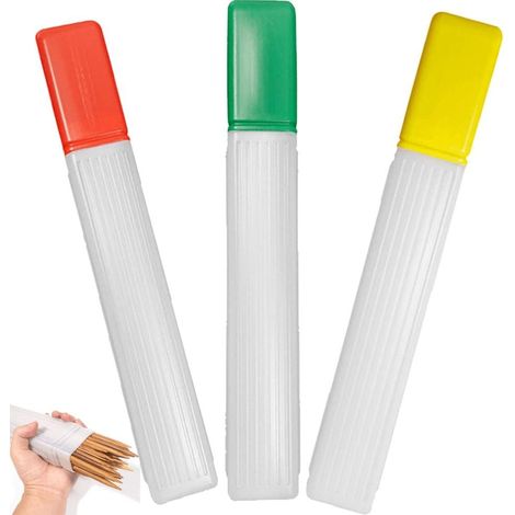 CCYKXA Nadelaufbewahrungsbox, Nähnadelröhrchen, Stricknadel-Aufbewahrungsetui, Nähnadeletui, Rundnadeletui, Kunststoff-Reisebehälter, Nadelhalter (1/4)