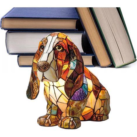 Lampe Animal, Lampe Tactile Résine Lumière Nuit Forme Chien, Éclairage Doux pour Chambre Enfant, Chambre Ado, Salle de Classe et Crèche (1/5)