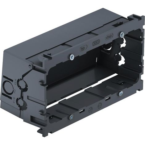 OBO Bettermann Caja de empotrar para aparatos 2 veces 51x76x142 Poliamida gris hierro RAL 7011, 6288608