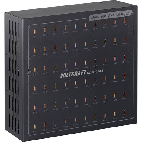 [NEUWERTIG] B-Ware Voltcraft USB Ladegerät UC-800W01 800W USB-C Power Delivery Schwarz Innenbereich