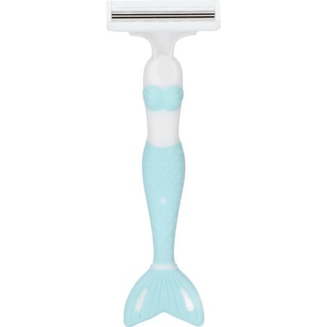 Rasoir de femme pour épilation, forme queue de poisson, acier inoxydable, manuel, lame de sécurité verte pour jambes, aisselles, visage, usage domestique, 1 pièce. (1/5)