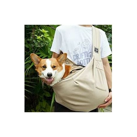 Chien Sac Bandoulière Sac de Transport Chat Réglable pour Animaux de Compagnie Sac - pour Petits et Moyens Animaux de Compagnie, Parfait pour Les activités de Plein air (1/4)