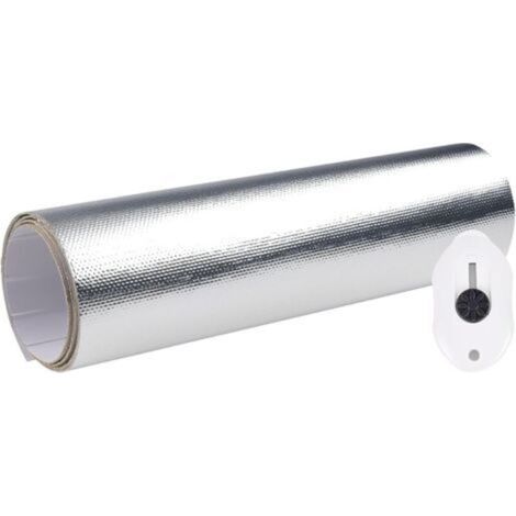 Feuille Isolante Autocollant Isolation Thermique en Feuille Aluminium Fibre de Verre Feuilles Isolant Thermique Voiture Pare Chaleur Adhesif Matériau Réfléchissant pour Tuyau , 60 x 250 cm (1/5)