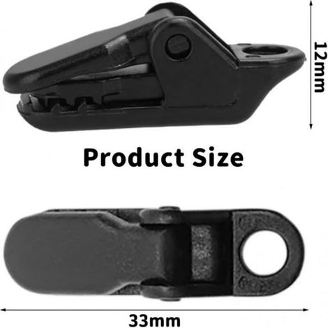 Clips De Bâche - Polycarbonate PC - 33 X 13 X 9 Mm - Pour Tentes Auvents Bâches Extérieures - 70 Pièces (1/5)