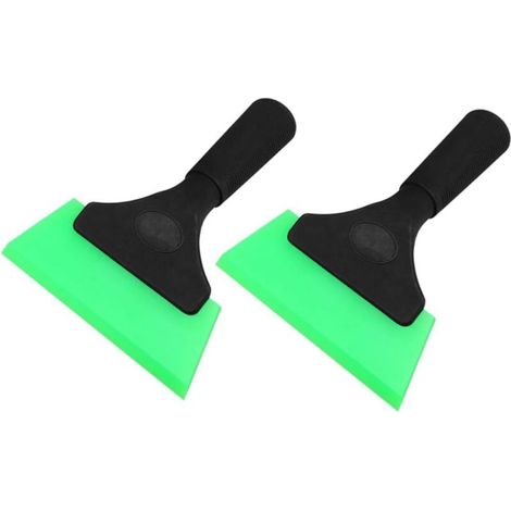 Lntyq 2 Pièces Raclette Auto Film Ergonomique pour Pose Film Teintée Voiture Outil de Montage Sticker avec Manche Confortable Vert, Plastique, 1813cm